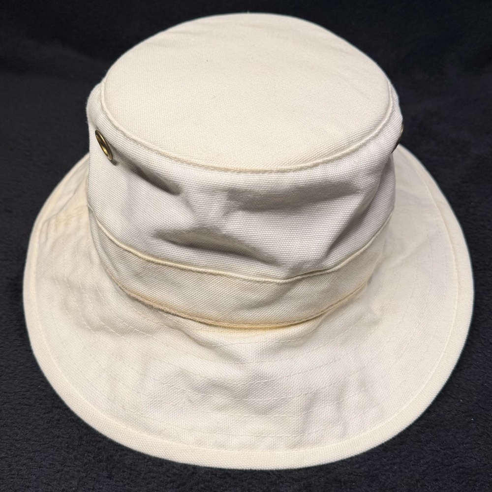 The Tilley Hat in beige color. Bucket hat used in good condition.